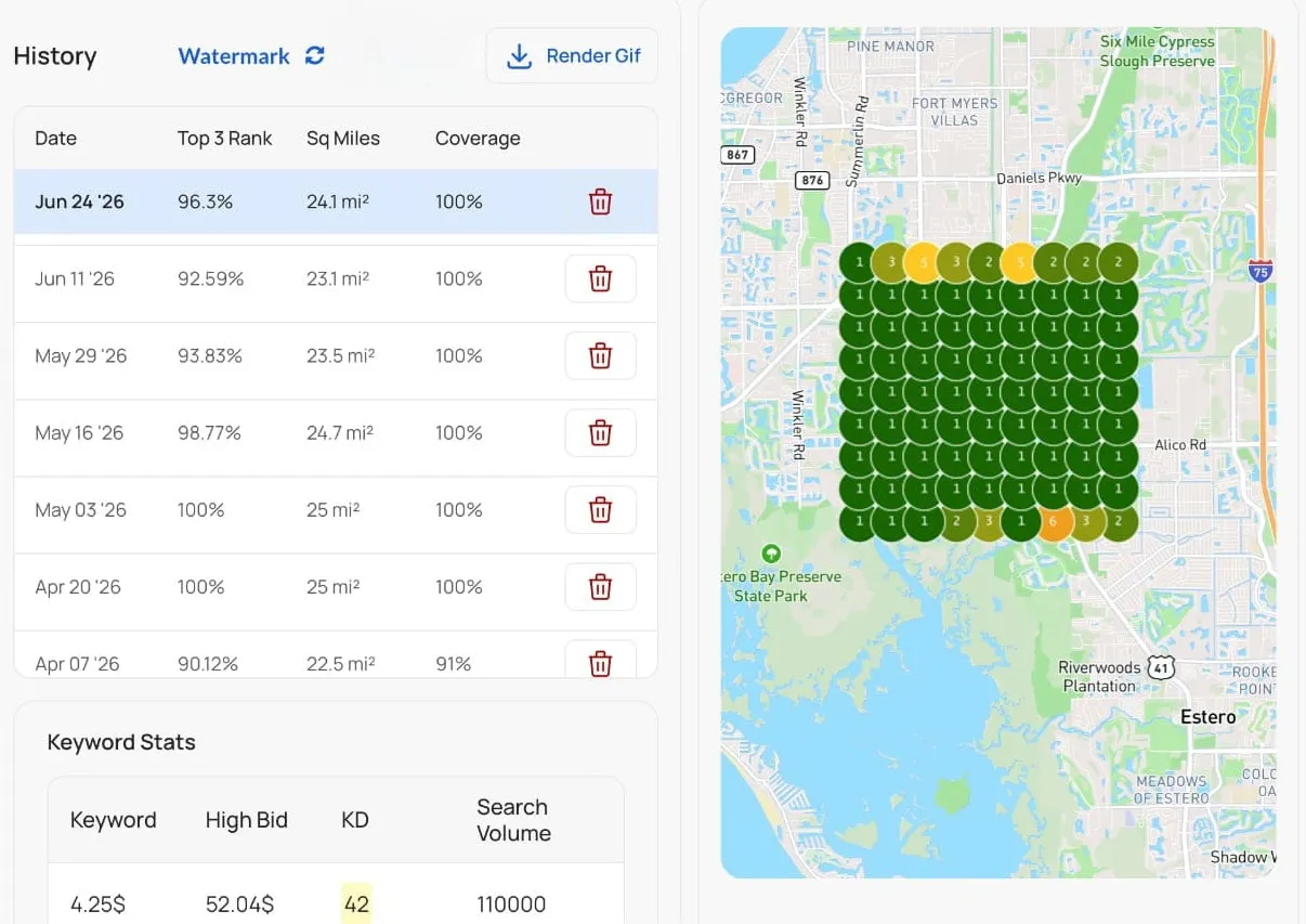 Fort Myers Florida home remodeling contractor Google Maps visibility after