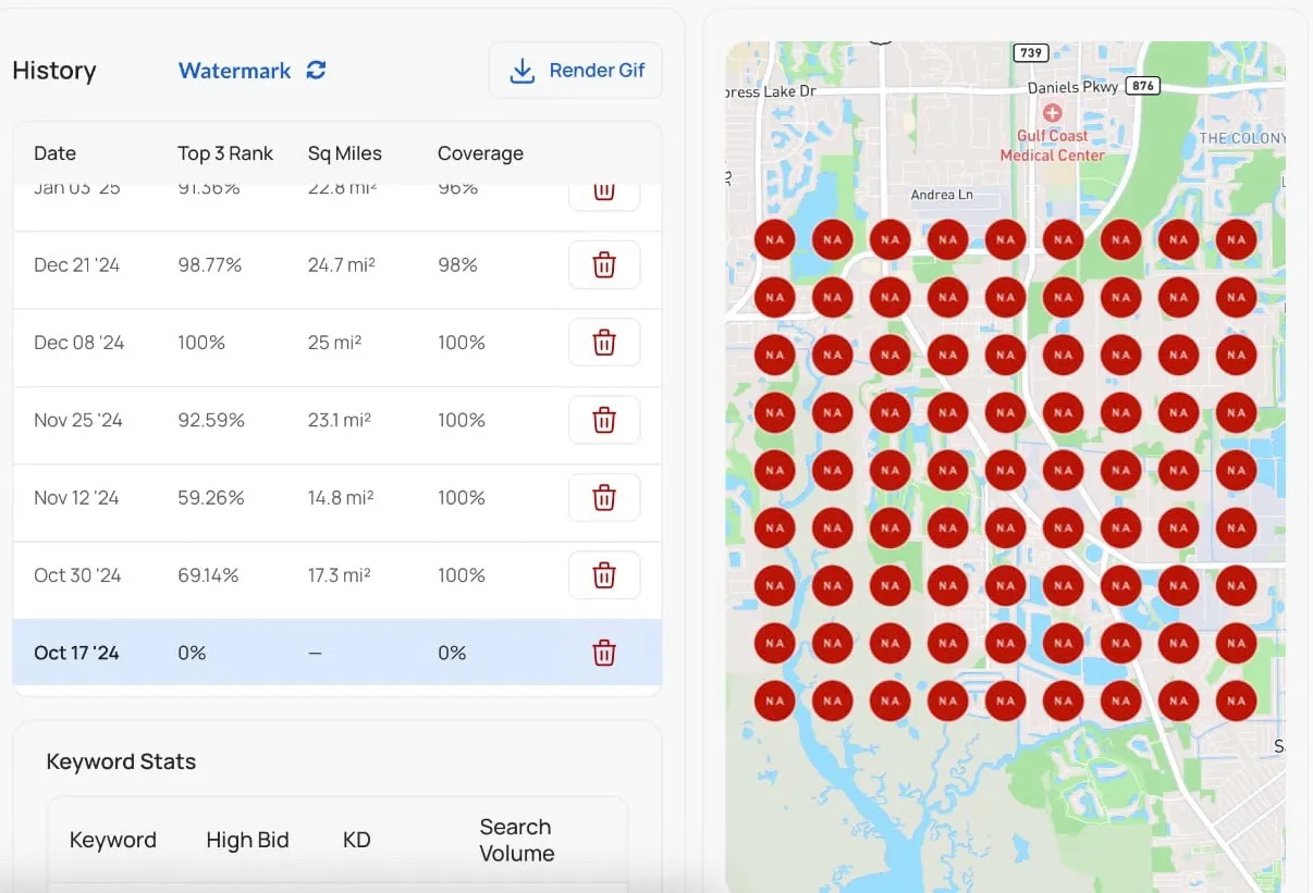 Fort Myers Florida home remodeling contractor Google Maps visibility before