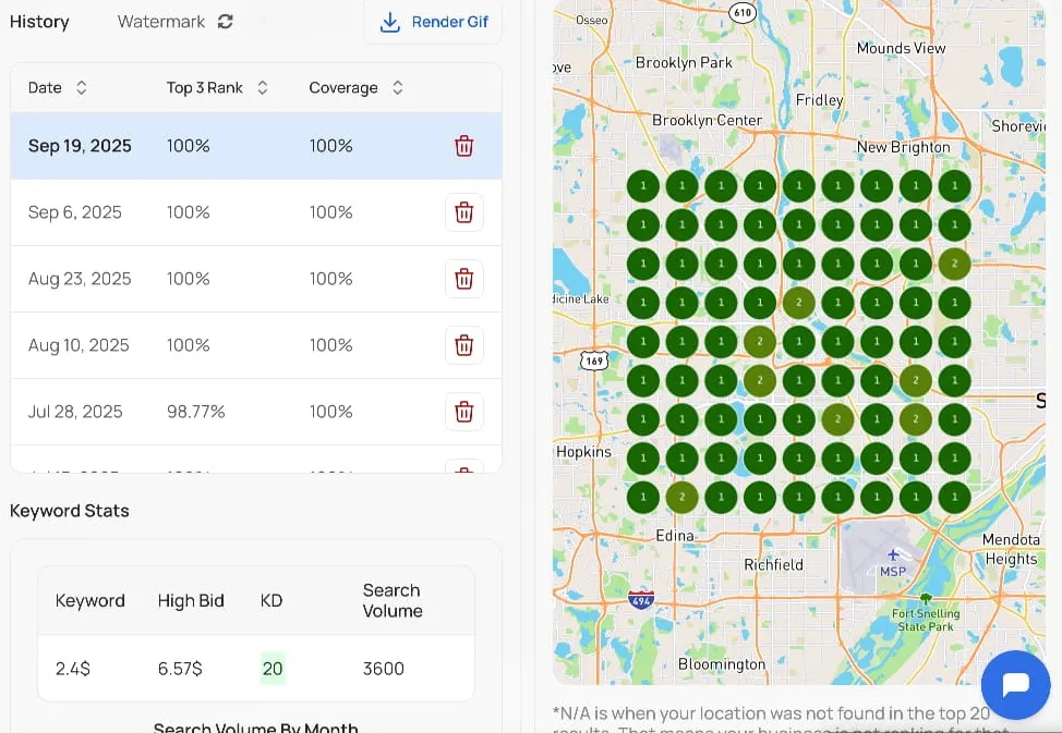 Minnesota law firm Google Maps visibility after