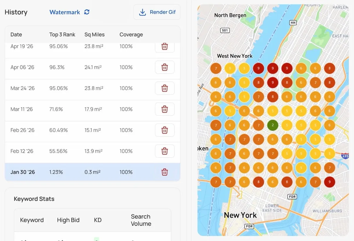 NYC door service Google Maps visibility before