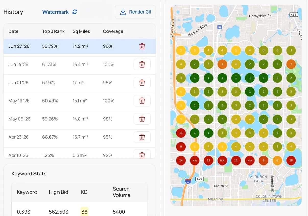 Orlando Florida personal injury law firm Google Maps visibility after