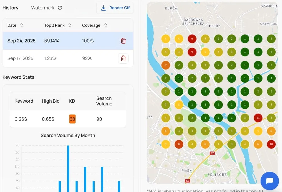 Warsaw car detailing studio Google Maps visibility after