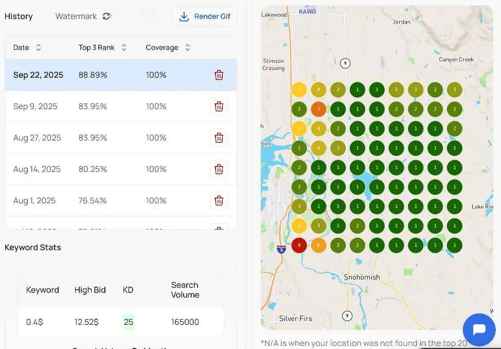 Western Washington home remodeling agency Google Maps visibility after