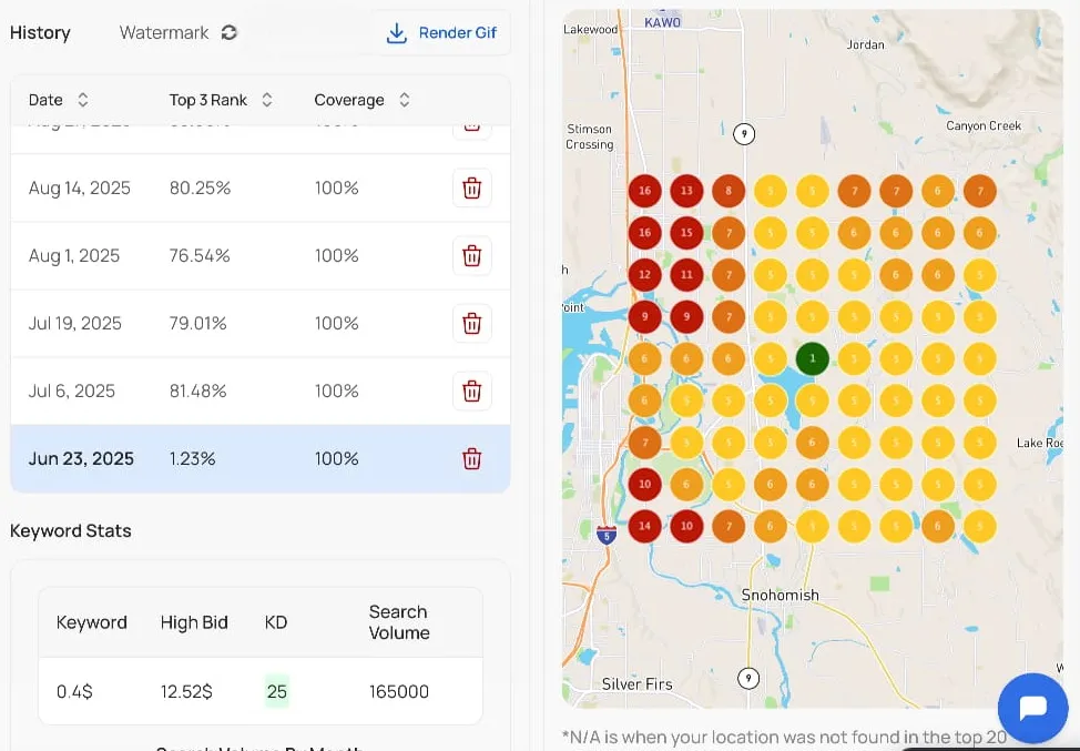 Western Washington home remodeling agency Google Maps visibility before